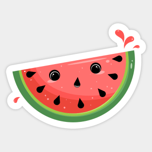 Shocked Kawaii Watermelon Sticker